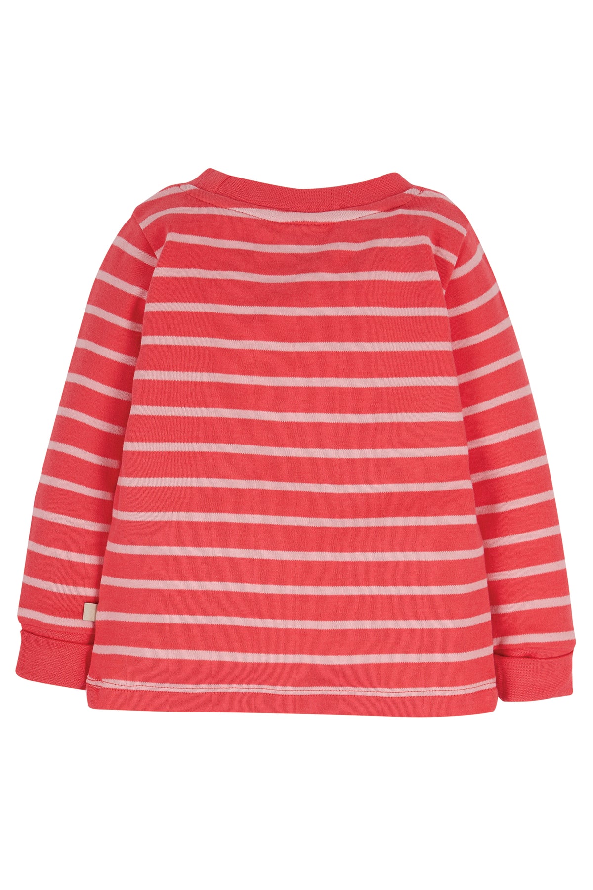 Frugi Easy On Top Long Sleeve - Watermelon Stripe/Ptarmigan