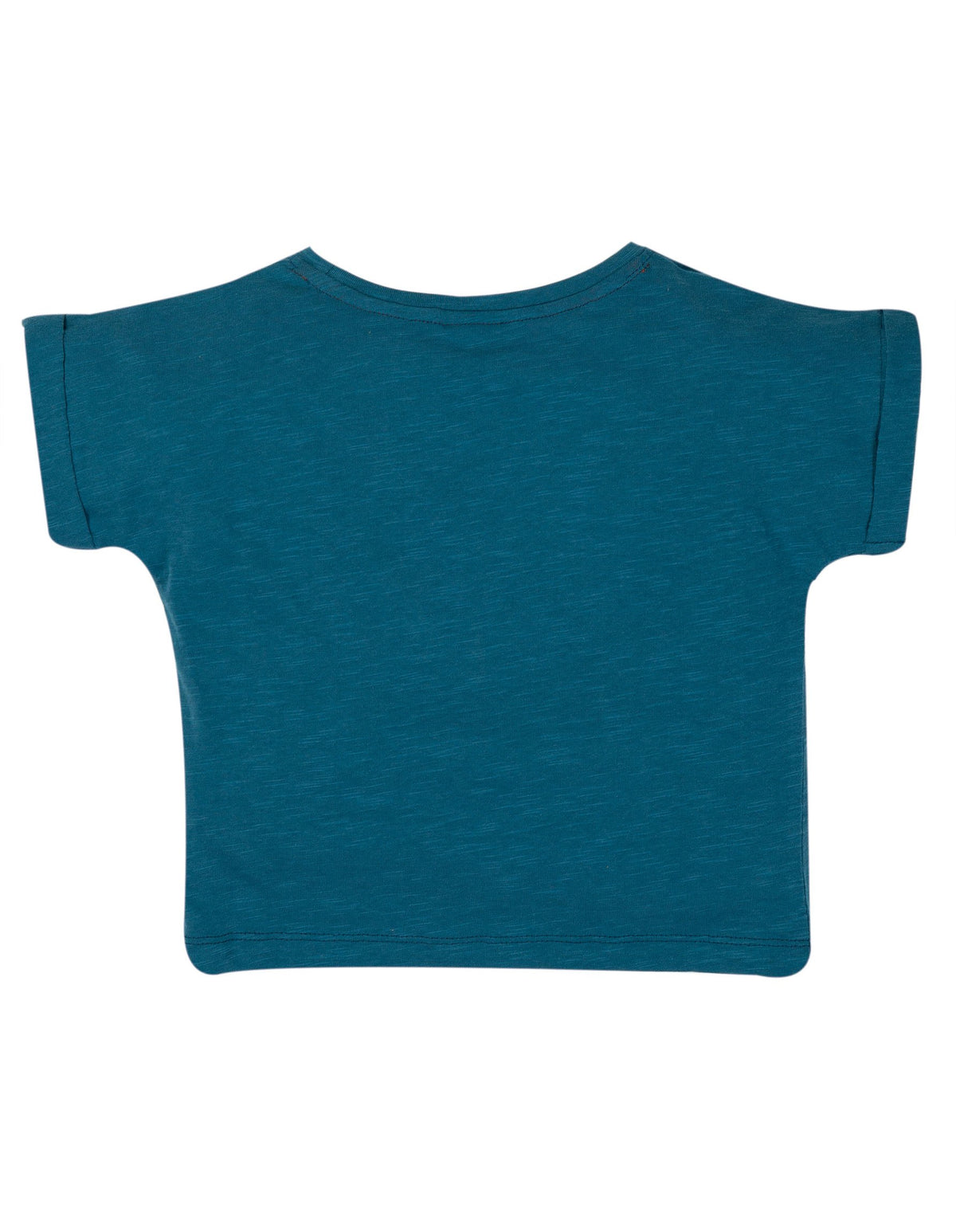 Frugi Sophia Slub T-shirt Steely Blue/Crane