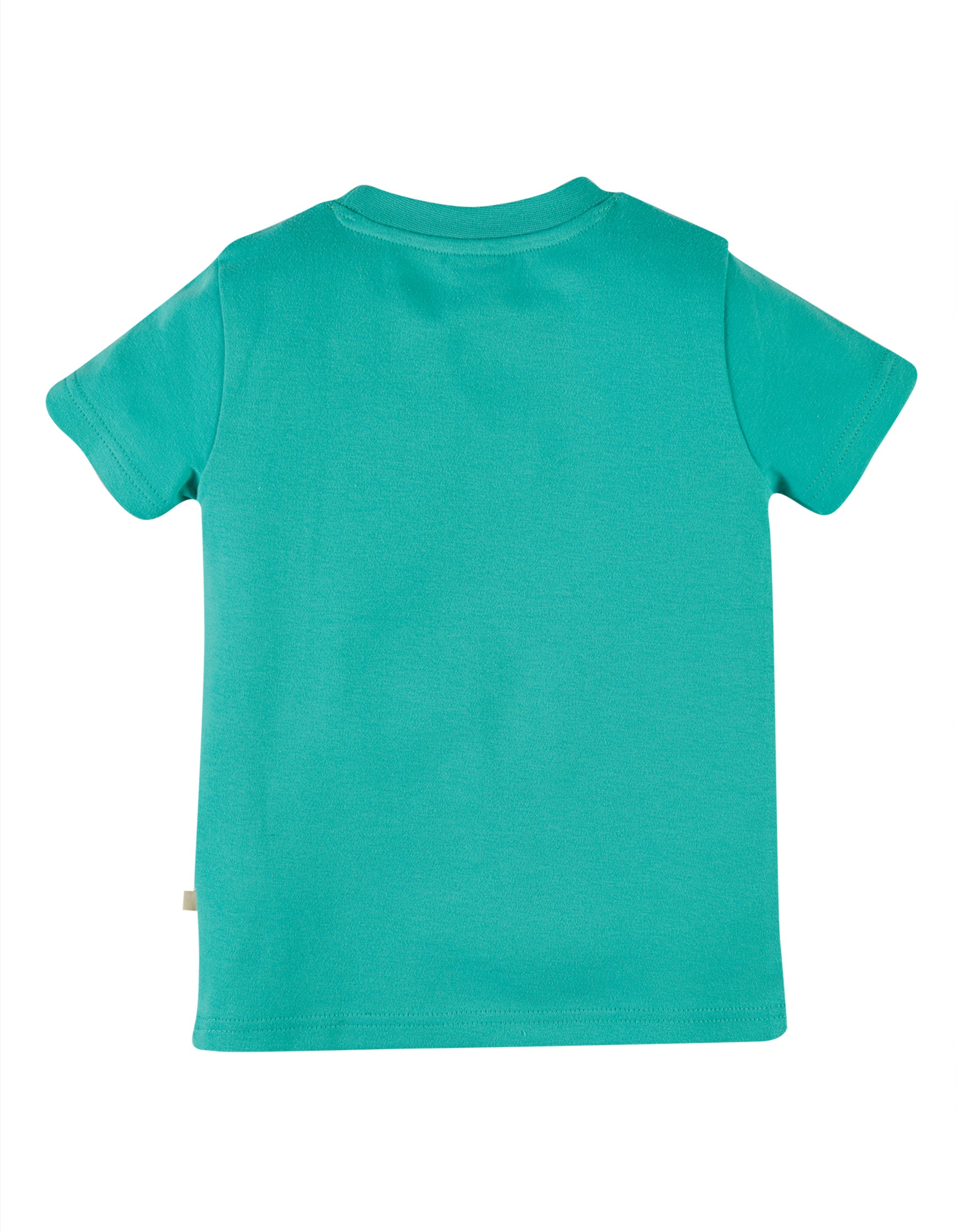 Frugi Carsen Applique T-Shirt - Pacific Aqua/Elephant*