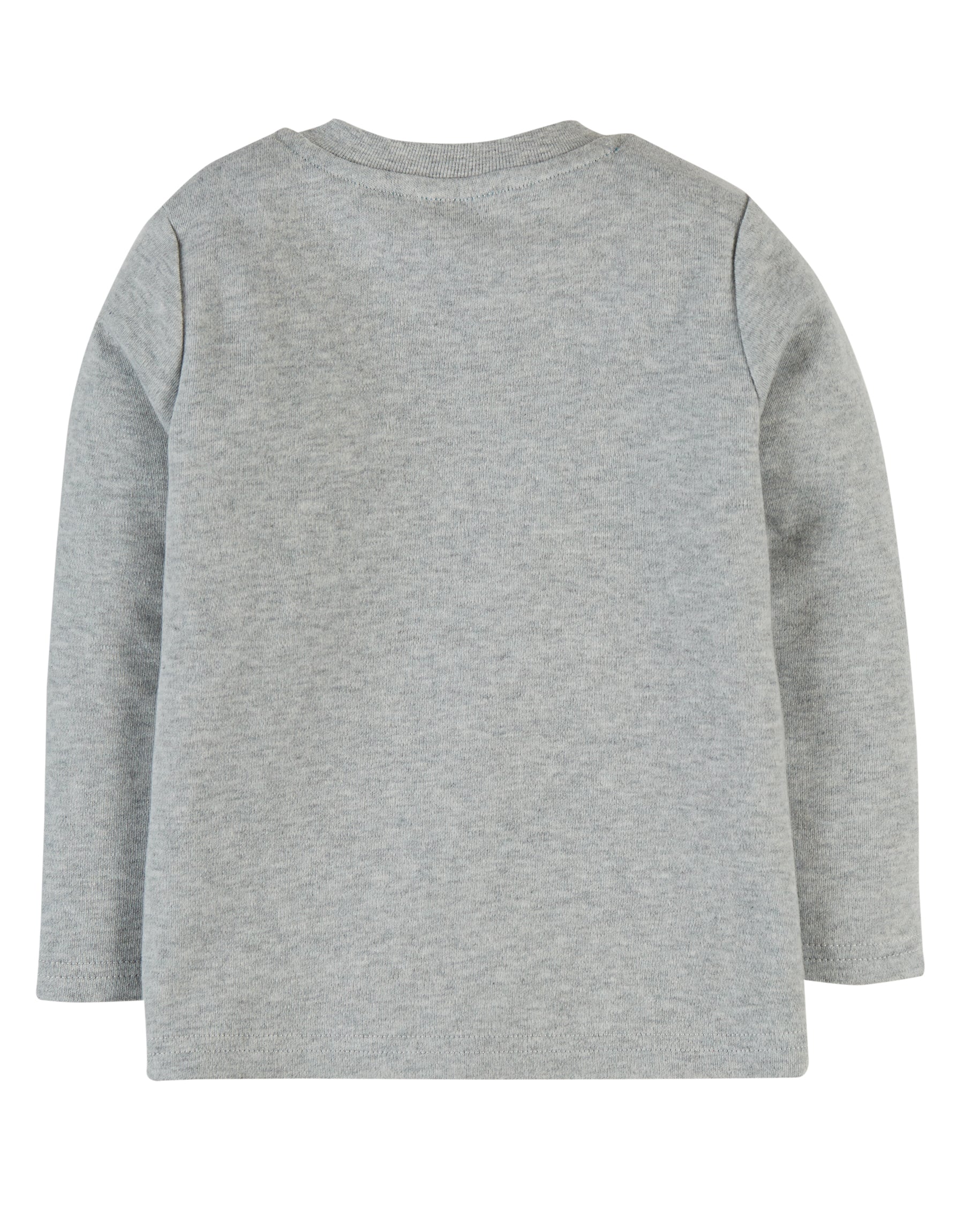 Frugi Chatter Applique Top Long Sleeve - Grey Marl/Bee