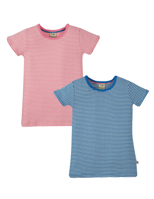 Frugi Pointelle T-Shirts Short Sleeve - Pointelle (2 Pack Multipack)