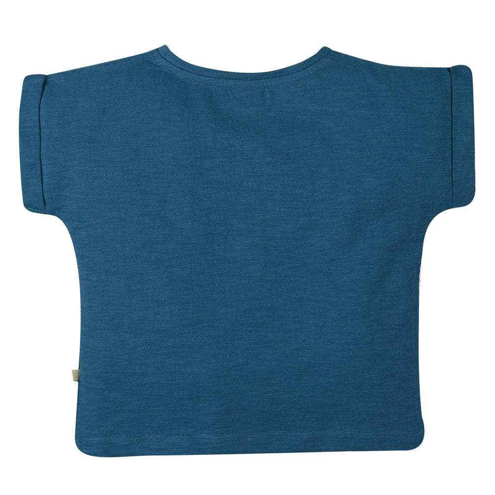 Frugi Sophia Applique Slub T-Shirt Short Sleeve - India Ink/Bee*
