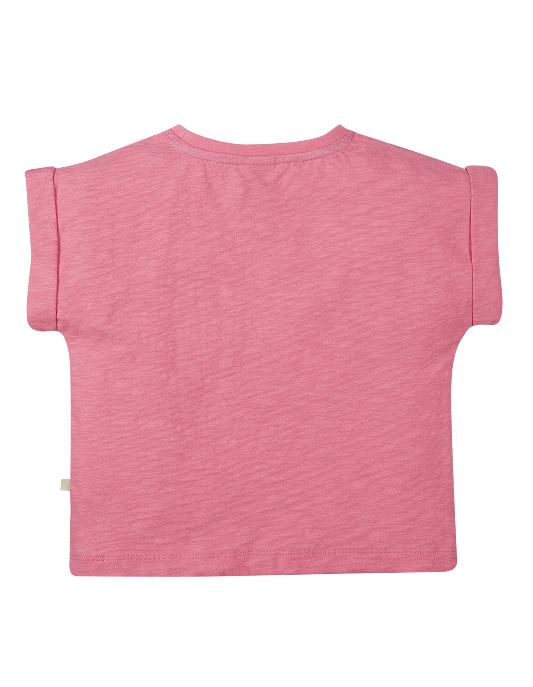 Frugi Sophia Slub T-shirt Short Sleeve - Mid Pink/Horse