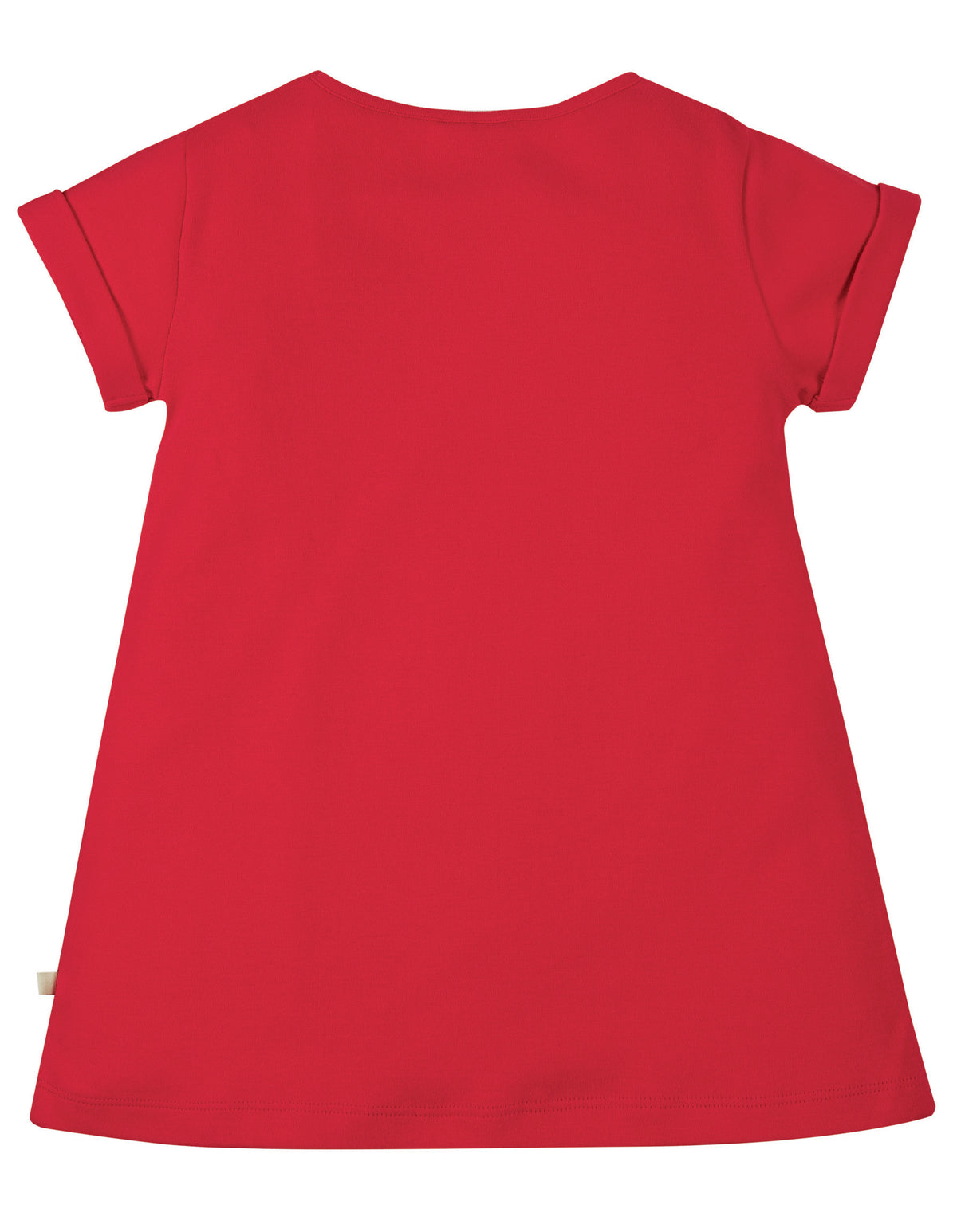 Frugi Sophie Top Short Sleeve - True Red/Elephant Applique