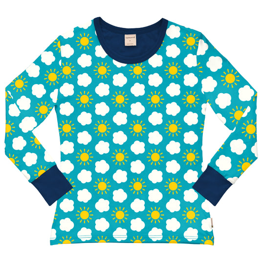 Maxomorra Top Long Sleeve Adult - Classic Sky