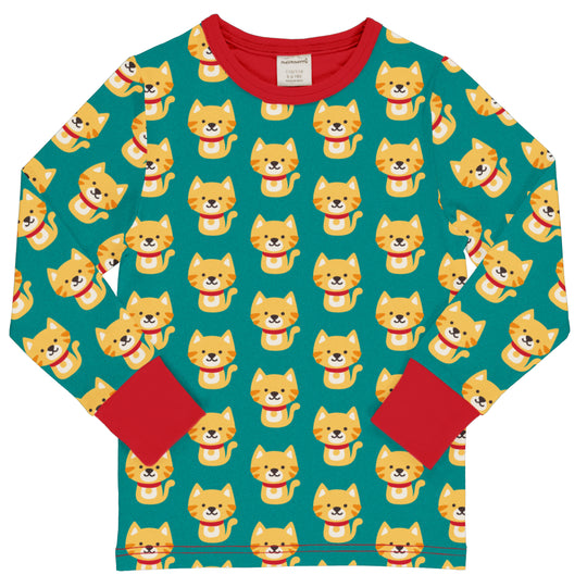 Maxomorra Top Long Sleeve - Cat