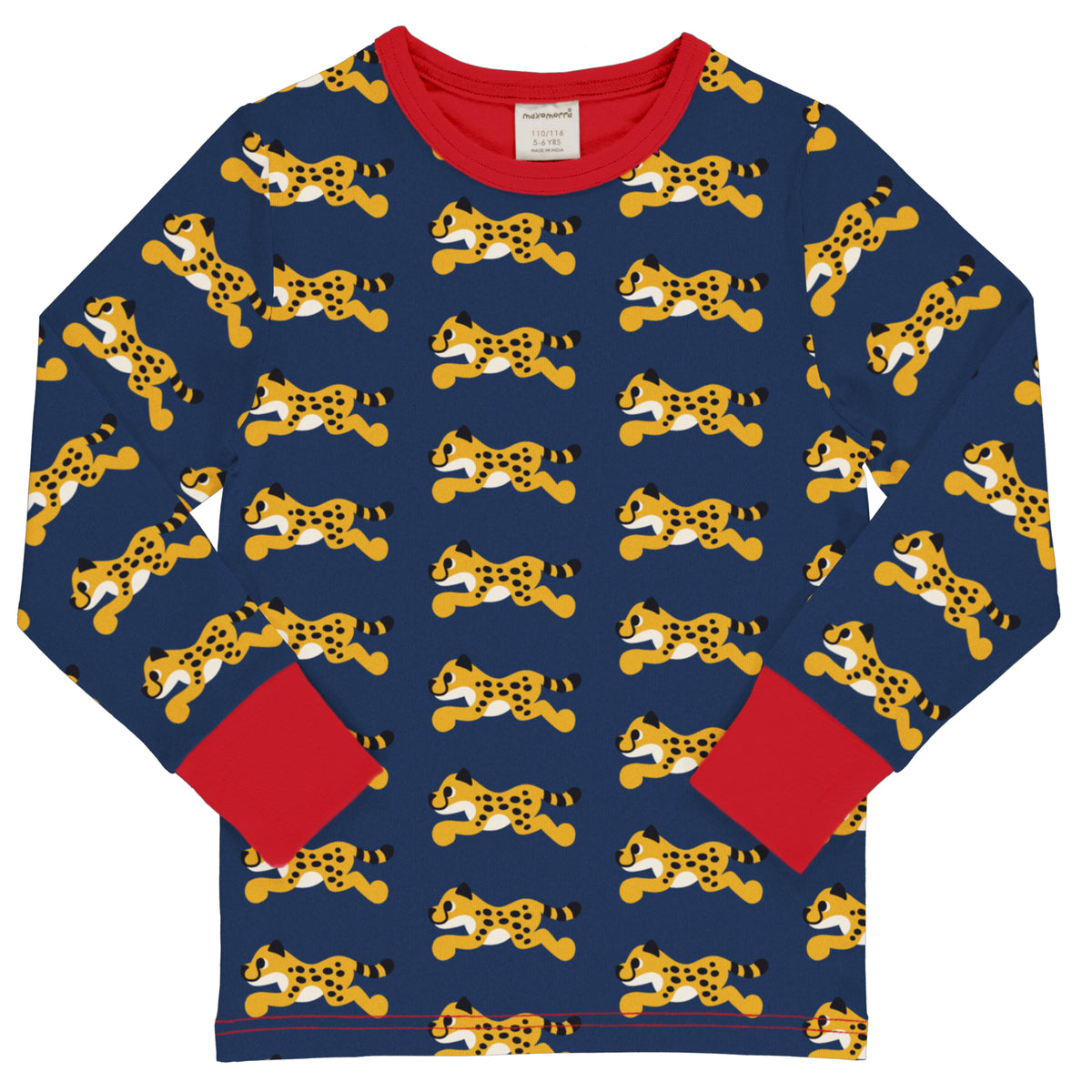 Maxomorra Top Long Sleeve - Cheetah