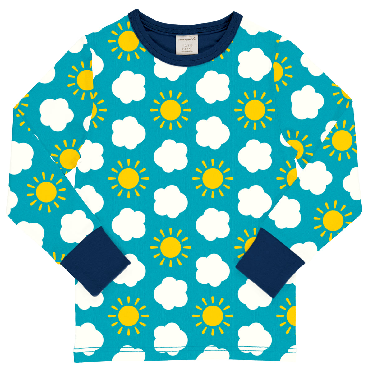 Maxomorra Top Long Sleeve - Classic Sky