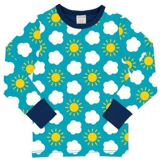 Maxomorra Top Long Sleeve - Classic Sky