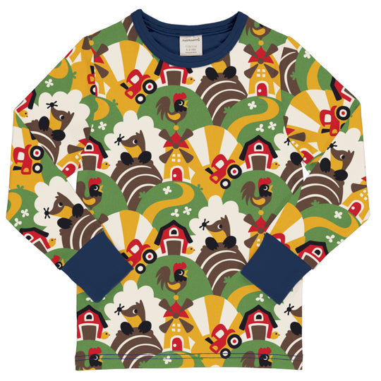 Maxomorra Top Long Sleeve - Farm