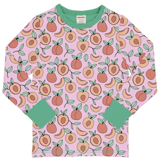 Meyadey Top Long Sleeve - Peach Garden