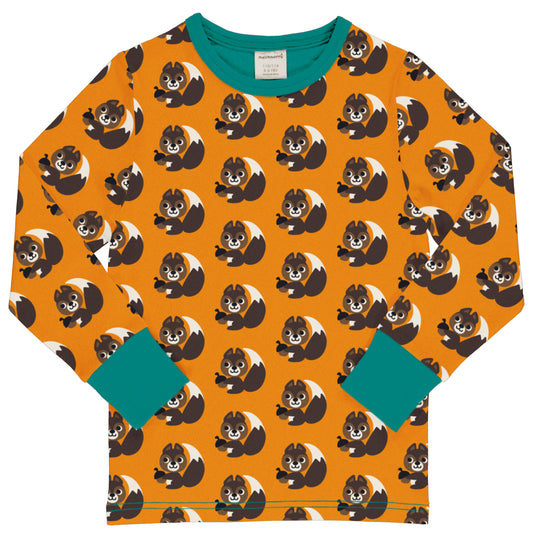Maxomorra Top Long Sleeve - Squirrel