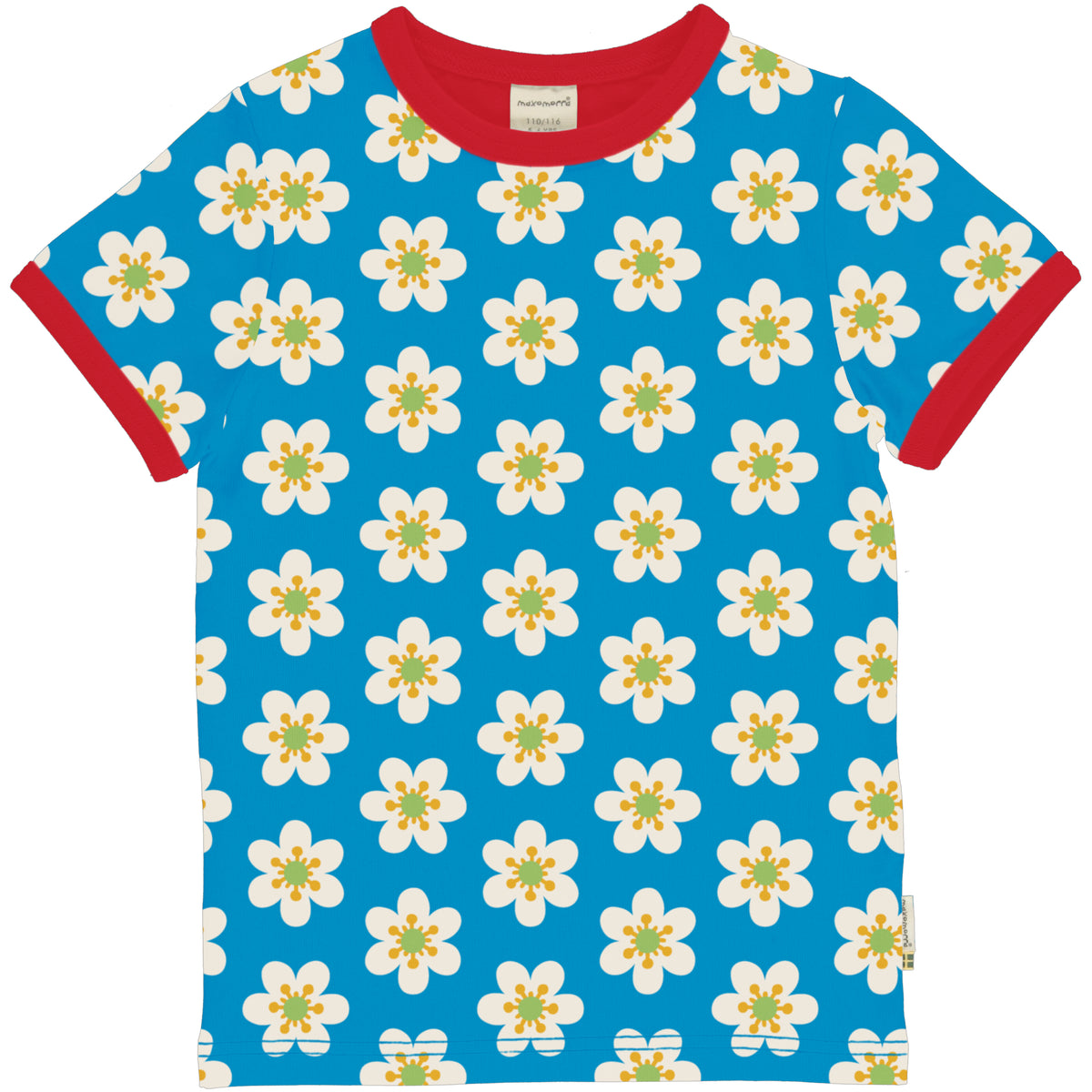 Maxomorra Top Short Sleeve - Anemone