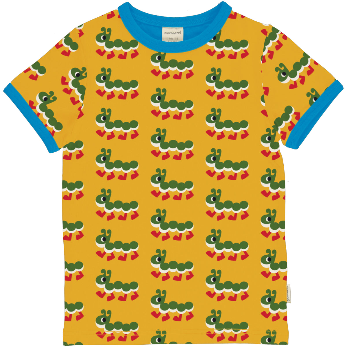 Maxomorra Top Short Sleeve - Caterpillar