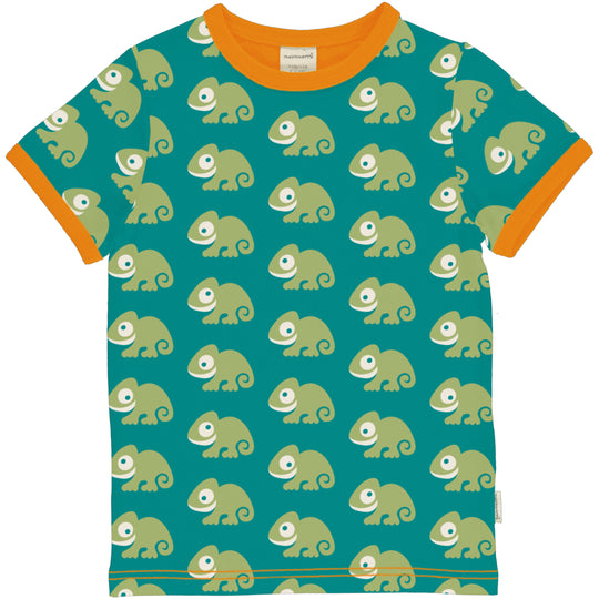 Maxomorra Top Short Sleeve - Chameleon