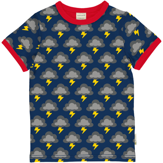 Maxomorra Top Short Sleeve - Classic Lightning