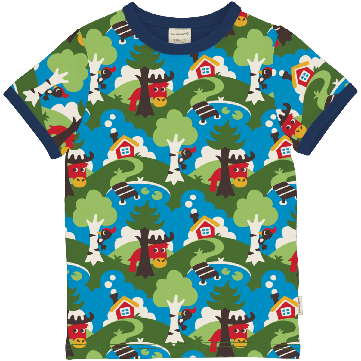 Maxomorra Top Short Sleeve - Countryside