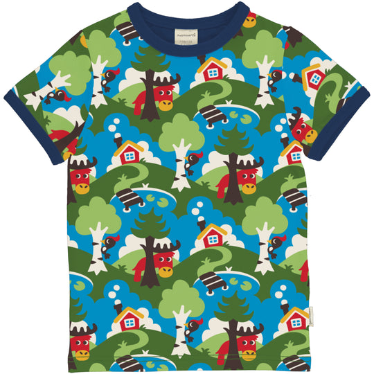 Maxomorra Top Short Sleeve - Countryside