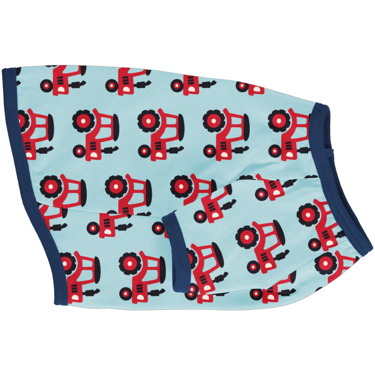 Maxomorra Dog Top Short Sleeve Tractor in gentle organic cotton at The Thrifty Stork