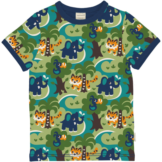 Maxomorra Top Short Sleeve - Jungle