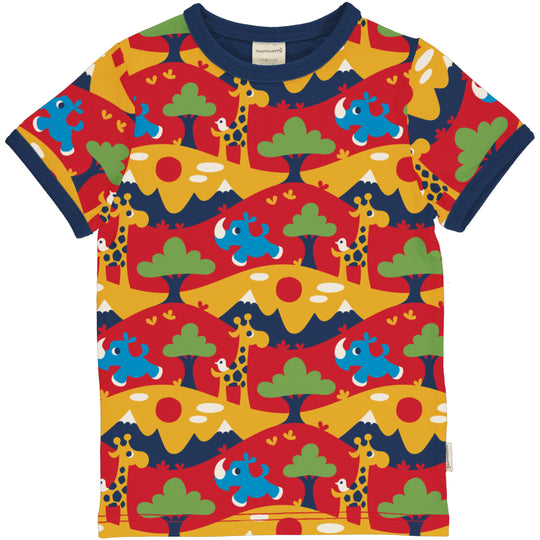 Maxomorra Top Short Sleeve - Savanna