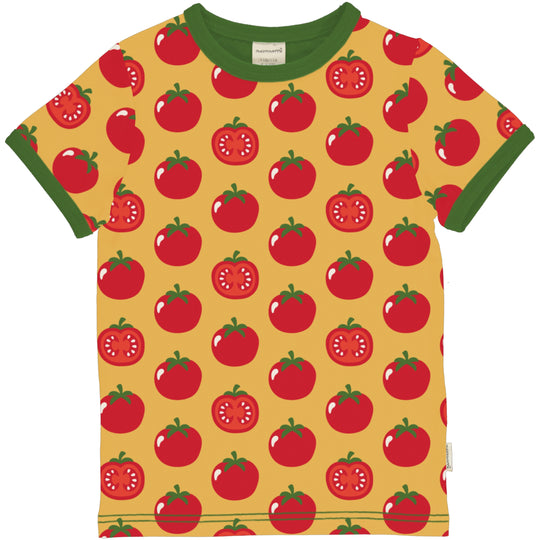 Maxomorra Top Short Sleeve - Tomato