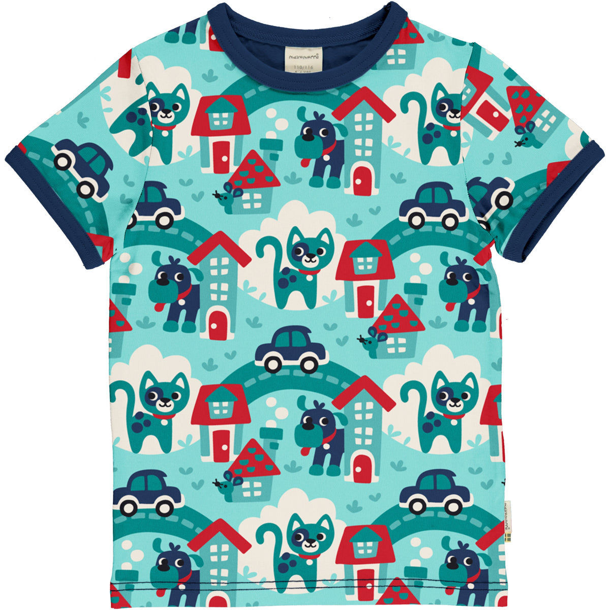 Maxomorra Top Short Sleeve - Town