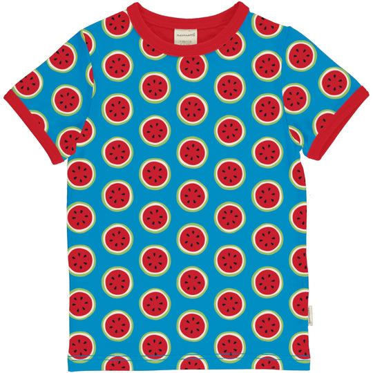 Maxomorra Top Short Sleeve - Watermelon