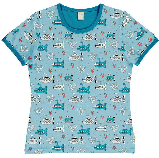 Maxomorra Meyadey Top Short Sleeve Adult - Submarine Waters