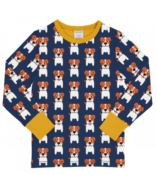 Maxomorra Top Long Sleeve Farm Dog