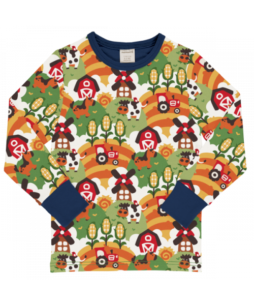 Maxomorra Top Long Sleeve Farm Life