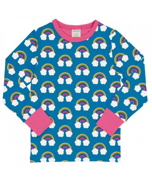 Maxomorra Top Long Sleeve Farm Rainbow