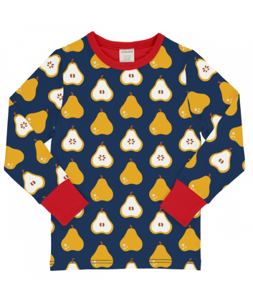 Maxomorra Top Long Sleeve Garden Pear