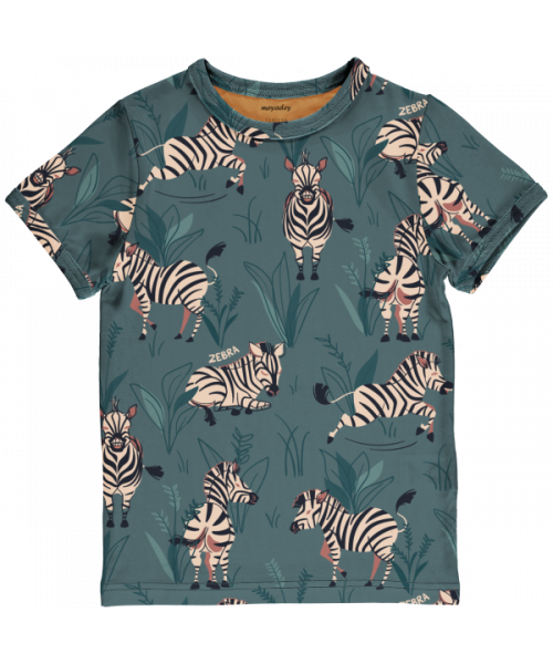 Meyadey Top Short Sleeve Zippy Zebra