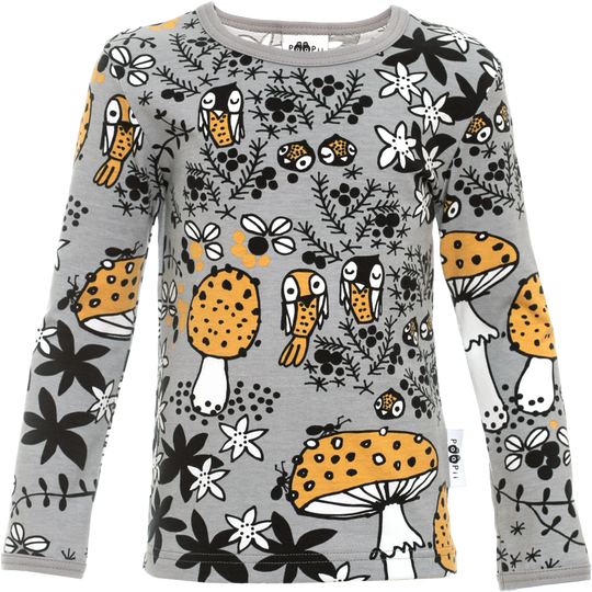 PaaPii Uljas Shirt Mosspath - Grey/Ochre