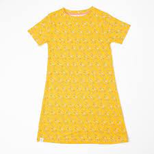 Alba Of Denmark Vida Dress Short Sleeve - Old Gold