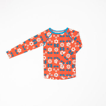 Alba Of Denmark Ghita Blouse Long Sleeve - Spicy Orange Fairy Tail Flowers