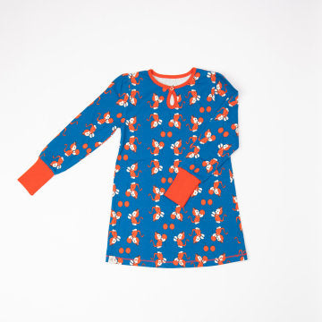 Alba Of Denmark Inge Dress Long Sleeve - Snorkel Blue The Cat And The Balloon
