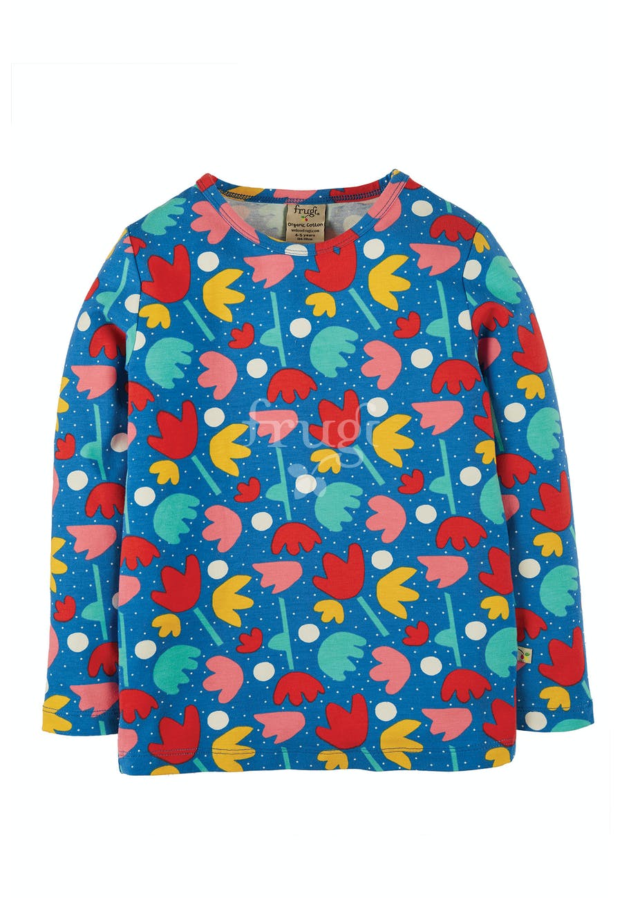 Frugi Bryher Top Long Sleeve - Lotus Bloom