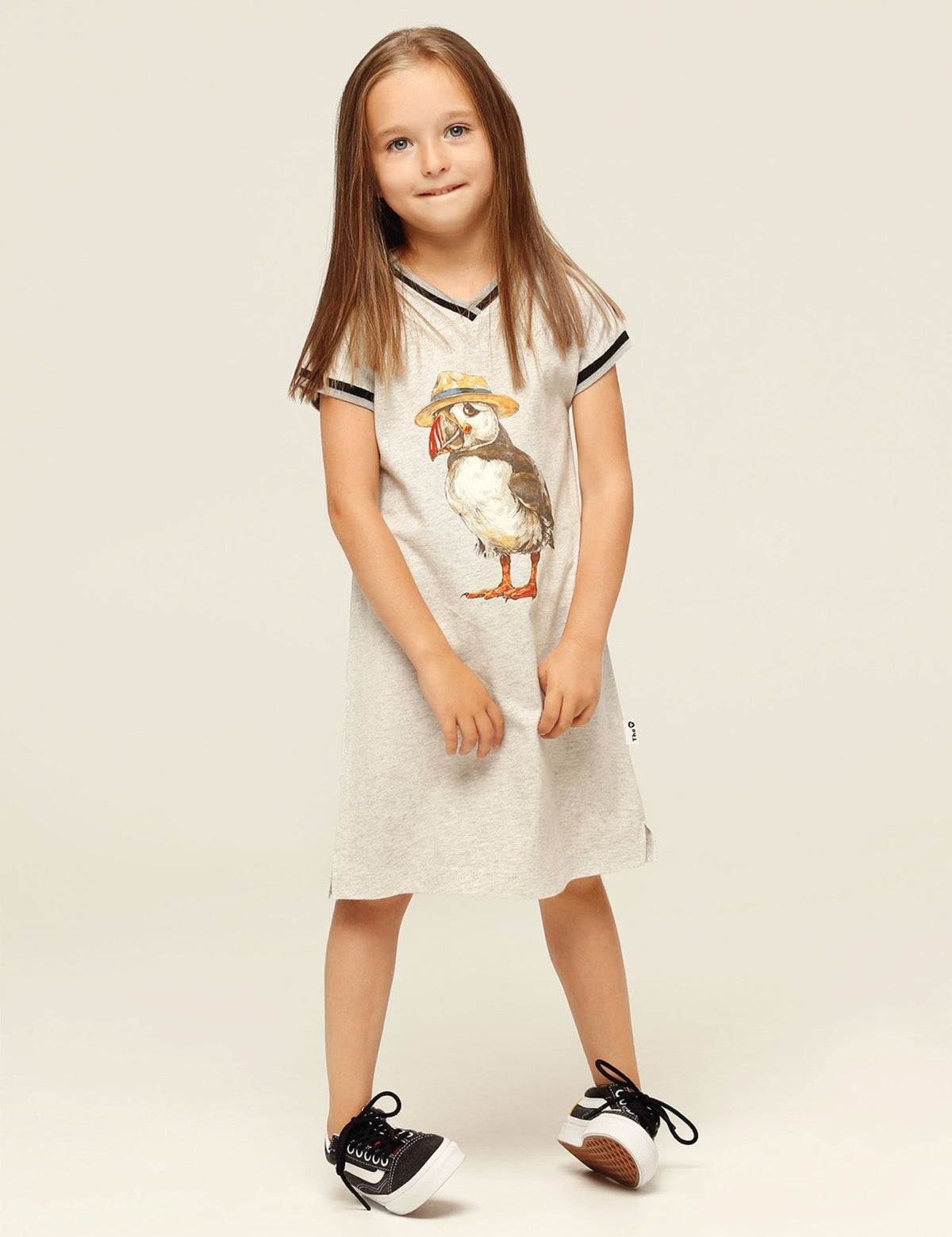 The Qt Organic Cap Sleeve Dress - Panama Puffin