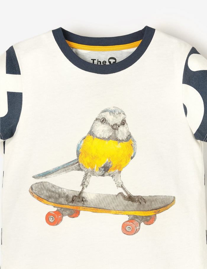 The Qt Organic Classic Tee - Skateboard Birdie