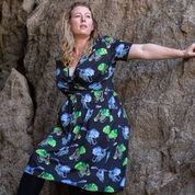 Coddi & Womple Adult Coco Dress Short Sleeve - Black Dragon Mama*