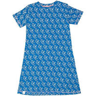 Alba Of Denmark Vida Dress Short Sleeve - Liberty Love Snorkel Blue