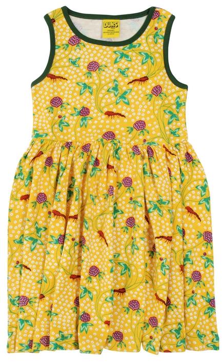 DUNS Sweden Dress With Gathered Skirt Sleeveless - Red Clover