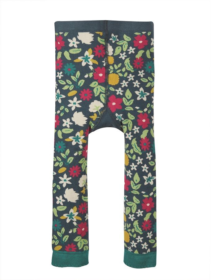 Frugi Little Knitted Leggings - Flowers/Bee