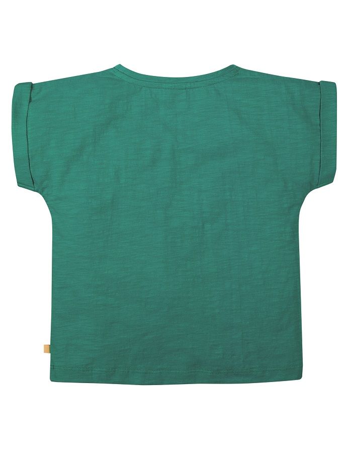 Frugi Sophia Slub T-Shirt Short Sleeve - Jewel/Heart