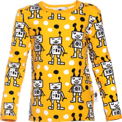 PaaPii Uljas T-Shirt Long Sleeve - Happy Robots Sun
