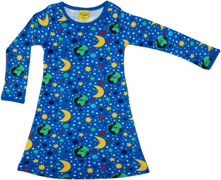 DUNS Sweden Dress Long Sleeve - Mother Earth Blue