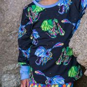 Coddi & Womple Kids Top Long Sleeve - Black Dragon