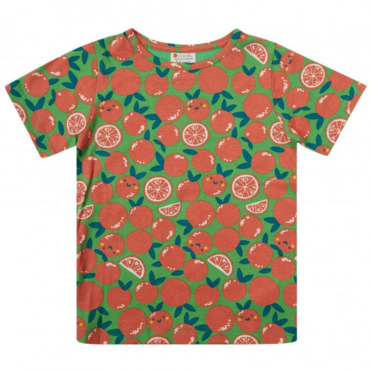 Piccalilly All Over Print Oranges T - Shirt